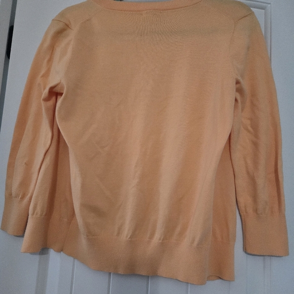 J.Crew Orange The Clare Cardigan size small - Picture 3 of 4